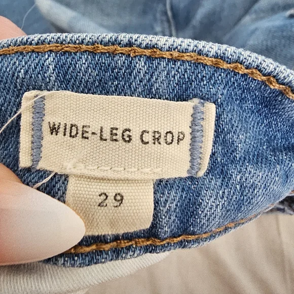 Madewell 28 wide leg crop jeans delancey wash light - Picture 6 of 7